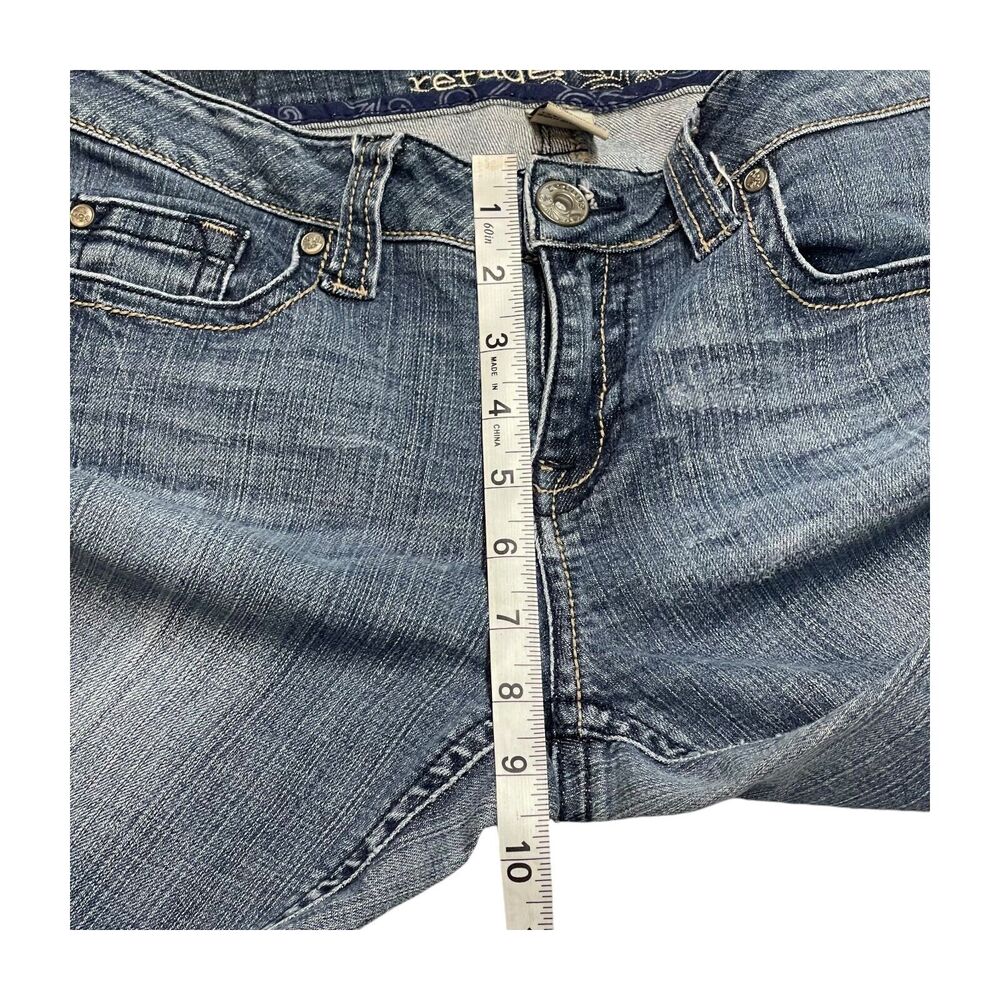 Refuge Jeans Girls 9 Blue Denim Cotton Stretch Mid-Rise Straight Leg Zip Fly - Picture 4 of 8